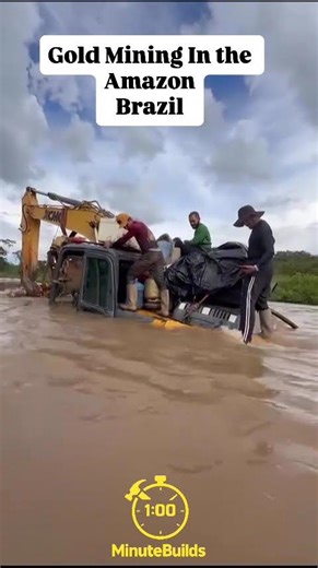 Gold Mining in the Amazon Brazil! #goldrush #jungle #mining #construction