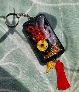 Lucky Charm Resin Shaker Keychain - Etsy