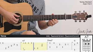 (FREE TAB) Summertime (Easy Version) - Cinnamons × Evening Cinema | Fingerstyle