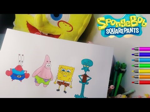 Coloring SpongeBob & Friends 🧽 |Fun & Relaxing Cartoon Coloring Video 🌈