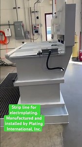 Electroplating strip line manufactured and installed by Plating International, Inc