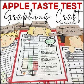 Apple Taste Test Graphing Craft: Yellow, Green, or Red Apples | Apple Craftivity