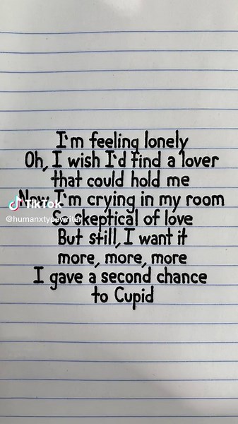 Giving a Second Chance to Cupid: Song Lyrics and Handwritten Singalong