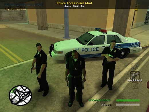 Police Accessories Mod Mod for Grand Theft Auto: San Andreas | GTA:SA Mods
