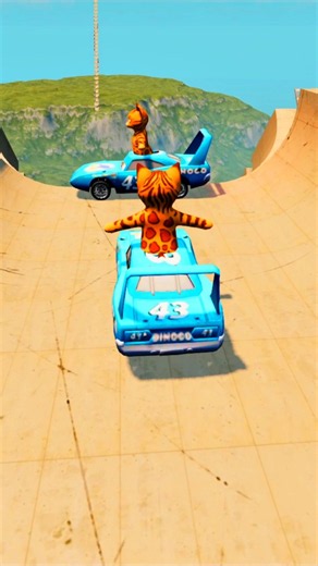 Cat Car Vs Cat Car 😱 BeamNG.drive | #shorts #beamngdrive #gaming