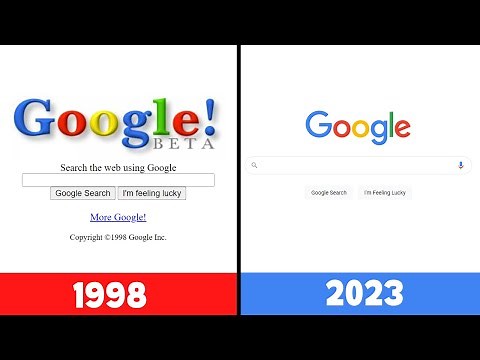 Evolution of Google 1998 - 2023