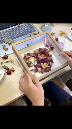 6R/A4 Wooden Shadow Box Frame for Dried Flowers Display Wall Hang #shadowbox #shadowboxing