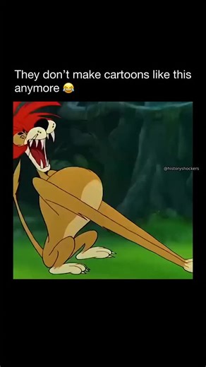 History Shockers on Instagram: "Slap Happy Lion is a 1947 animated short that shows Tex Avery at his most energetic. It opens with a proud lion talking directly to the audience, boasting about his strength and fearlessness. He carries himself like royalty and believes nothing in the world can shake him. That confidence lasts only until a tiny mouse enters the story and turns his swagger into pure panic. The moment the mouse appears, the cartoon explodes into fast timing, wild reactions, and the 