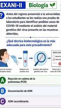 😳 What technique detects COVID-19? ⚠️ | EXANI-II Biology: PCR, sequencing, and recombinant DNA