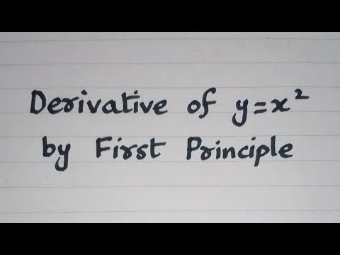 Derivative of y = x² by First Principle