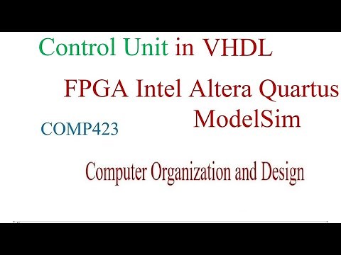 Control Unit Implementation in VHDL