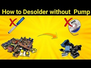 How to desolder without pump and wick || how to remove components from pcb || SKR Electronics Lab