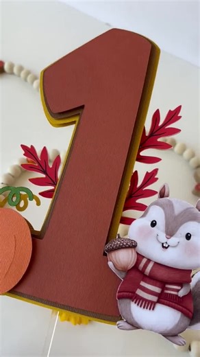 Fall Woodland Cake Topper, One Cake Topper, First Birthday Cake Topper - Etsy