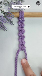 How to tie alternating half hitch knot in Macrame. #tutorial #macrameknot #macramemicro #craftideas #handmade | Trini ID