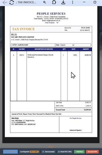 🚀GST Tax Invoices Instantly #GSTInvoice #TaxInvoice #GSTTool #InvoiceGenerator #GSTIndia #bill
