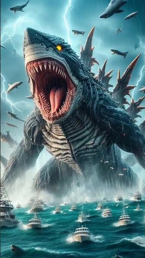 Godzilla fusion for kids #ai #cartoon #godzilla #animation #kids #shark #snake #aiart #aiimages