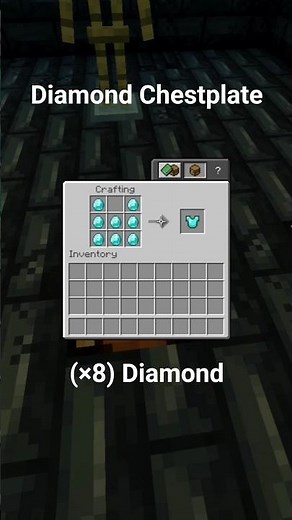 How to CRAFT DIAMOND CHESTPLATE! 💎 Quick & Easy #Minecraft #Shorts