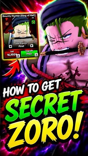 How to Get SECRET Zoro 😳🔥 (Anime Vanguards) #animevanguards