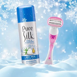 December dry air is here! ❄️ Our Dry Skin shave cream is specially formulated to keep your skin moisturized and smooth, even in the coldest weather. Shop now with the link in our bio! #WinterSkincare #DrySkinCare | Pure Silk