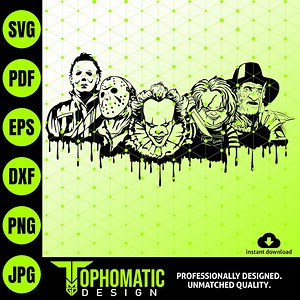 Horror SVG: Halloween Horror Icons and Movie Characters Digital Download for Cricut and Silhouette - Etsy