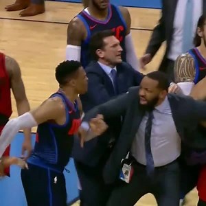 Things got chippy between the Thunder and Trail Blazers 😮 | SportsCenter