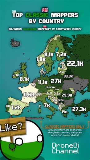 The biggest mapper from every European country 🌍 #mapping #map #geography #europe