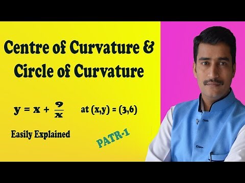 Simple method using find the centre & circle of curvature (PART-1)