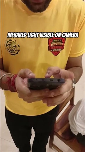 An Infrared Light can be seen in a camera which the human can't see. #shorts #ir #infrared #led