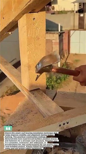 Perfect Roof Bracing Installation Trick #Construction #Carpentry #DIY