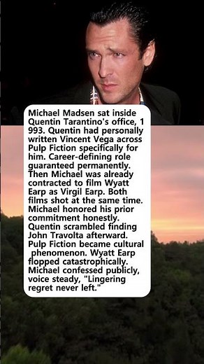 Michael Madsen Refused Vincent Vega in Pulp Fiction for Wyatt Earp—His Stunning Regret Stunned