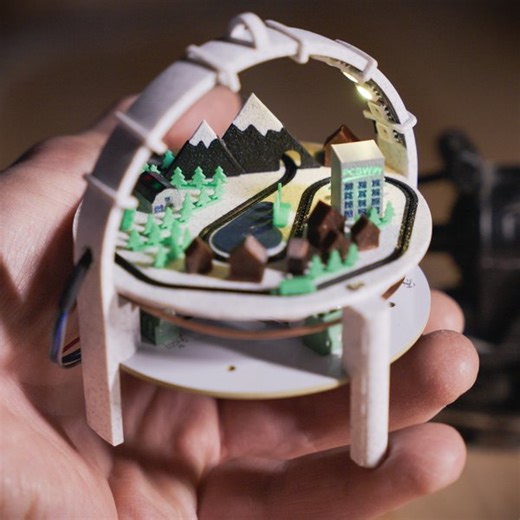 Extremely Tiny Model Train Christmas Ornament