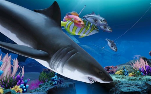 钓鱼大对决新国服，被大白鲨守着的浪人鲹