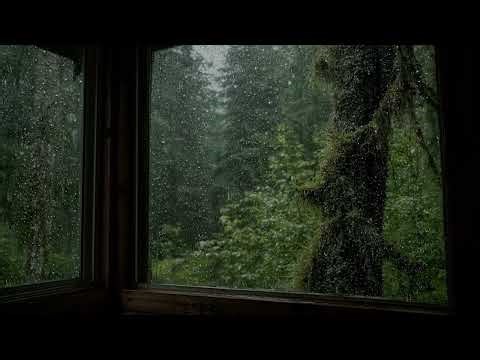 Thunderstorm Rain Sounds on Window | Perfect for Deep Sleep, Study, and Stress Relief