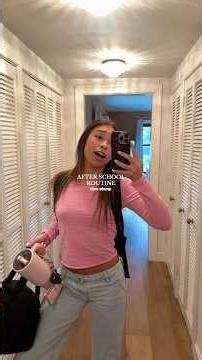 after school routine 😚📚💐 + time stamp #timestamp #shorts #grwm #outfit #lunch #relatable