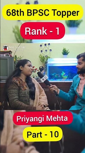 BPSC 2024 topper interview 🔥 Rank 1 Priyangi Mehta | Part -10