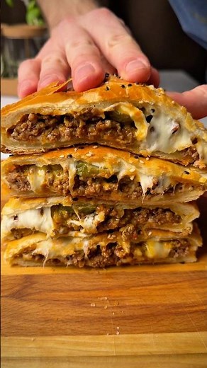 Delicious hot pockets cheeseburger #tastyfood #cheese #foodies