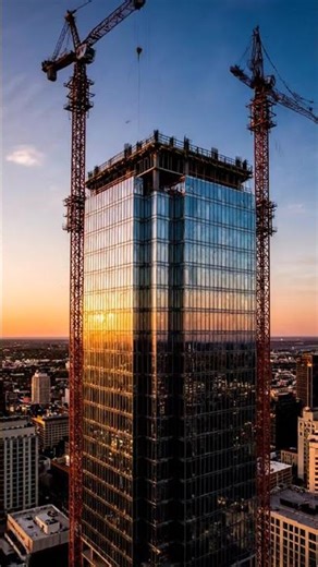 Ultra-realistic cinematic timelapse of a modern skyscraper