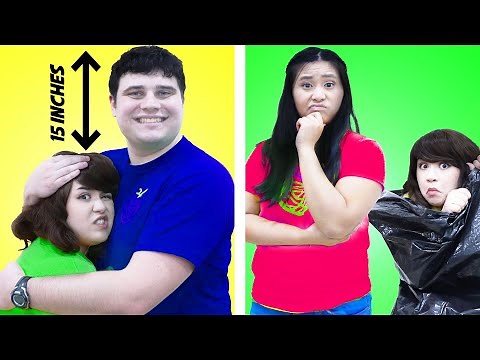 TALL VS SHORT PEOPLE CHALLENGE| AWKWARD SITUATION & CRAZY LIFE HACKS BY CRAFTY HACKS PLUS