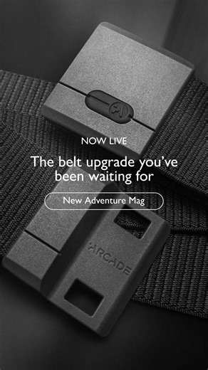 Meet the new way to buckle in. The Adventure Mag builds on everything you love about Arcade belts, now with a new SwiftLock™ magnetic buckle. Magnets guide the buckle together for a quick, one-handed click, locking securely in place and releasing just as easily. It's a smoother, stronger upgrade to your favorite adventure essential. | Arcade Belts