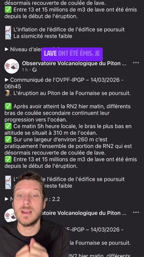 La lave arrive en mer!