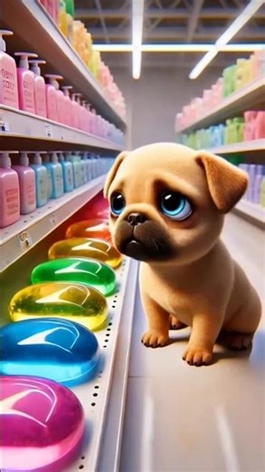 dog🐶 bubble bath 🫧🛁#shorts #dog #dogshorts #cartoon #animation