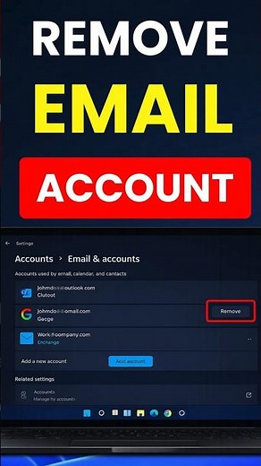 Remove Email from Windows 11 (Fast!) #shorts