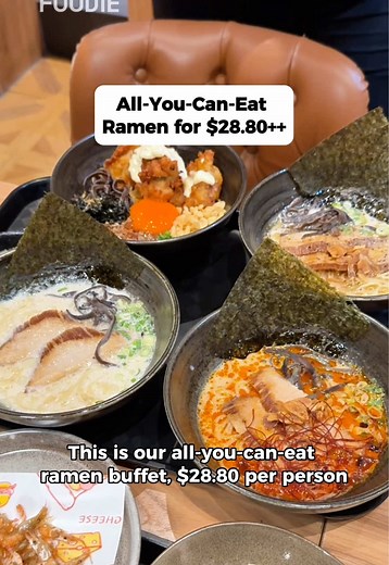 Singapore’s First Unlimited Ramen Buffet For $28.80 🍜 You can enjoy 8 ramen options and more than 15 types of sides, drinks and desserts 😍 📍Only at Kiwami Guoco Tower, 1 Wallich St, Tower #B2-10 📆 Available Mon-Fri 5pm onwards, weekends all day