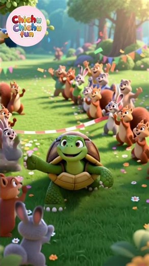 TURTLE VS HARE! #race #cute #animals #animalstories #fun