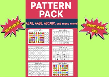 Pattern Pack Activities: Cut & Paste Patterns for Kids