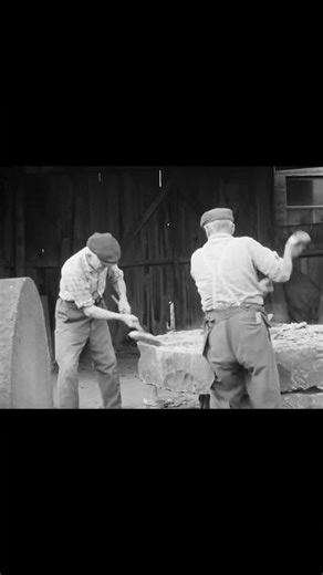 Das Mühlsteinhauergewerbe. Teil 2: Herstellen eines Basaltmühlsteins/ Making a basalt millstone