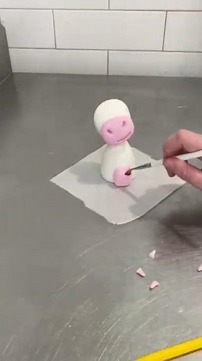 COW FIGURINE- hand made using fondant