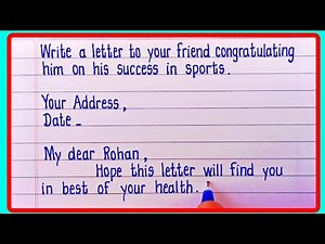 Letter Writing | How to write a Letter in English | English letter writing | Informal letter