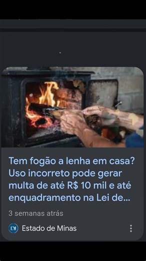 Fogão a lenha?