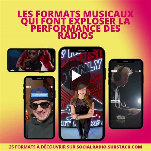 𝐂𝐞𝐭𝐭𝐞 𝐬𝐞𝐦𝐚𝐢𝐧𝐞 𝐝𝐚𝐧𝐬 𝐦𝐚 𝐧𝐞𝐰𝐬𝐥𝐞𝐭𝐭𝐞𝐫 𝐒𝐎𝐂𝐈𝐀𝐋 𝐑𝐀𝐃𝐈𝐎 : 𝐥𝐞𝐬 𝐟𝐨𝐫𝐦𝐚𝐭𝐬 𝐦𝐮𝐬𝐢𝐜𝐚𝐮𝐱 𝐪𝐮𝐢 𝐞𝐱𝐩𝐥𝐨𝐬𝐞𝐧𝐭 𝐬𝐮𝐫 𝐥𝐞𝐬 𝐫𝐞́𝐬𝐞𝐚𝐮𝐱 𝐬𝐨𝐜𝐢𝐚𝐮𝐱… | Benoit Lebreau